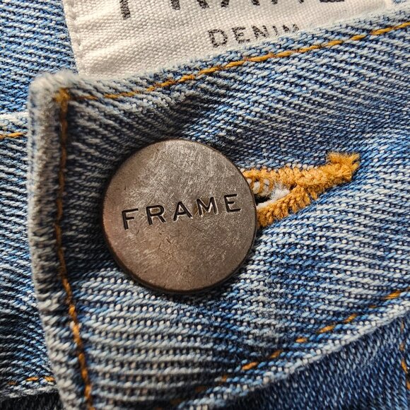 Frame Denim Le Original Jeans Jones Wash Size 26 High Rise Straight Leg - Picture 4 of 15